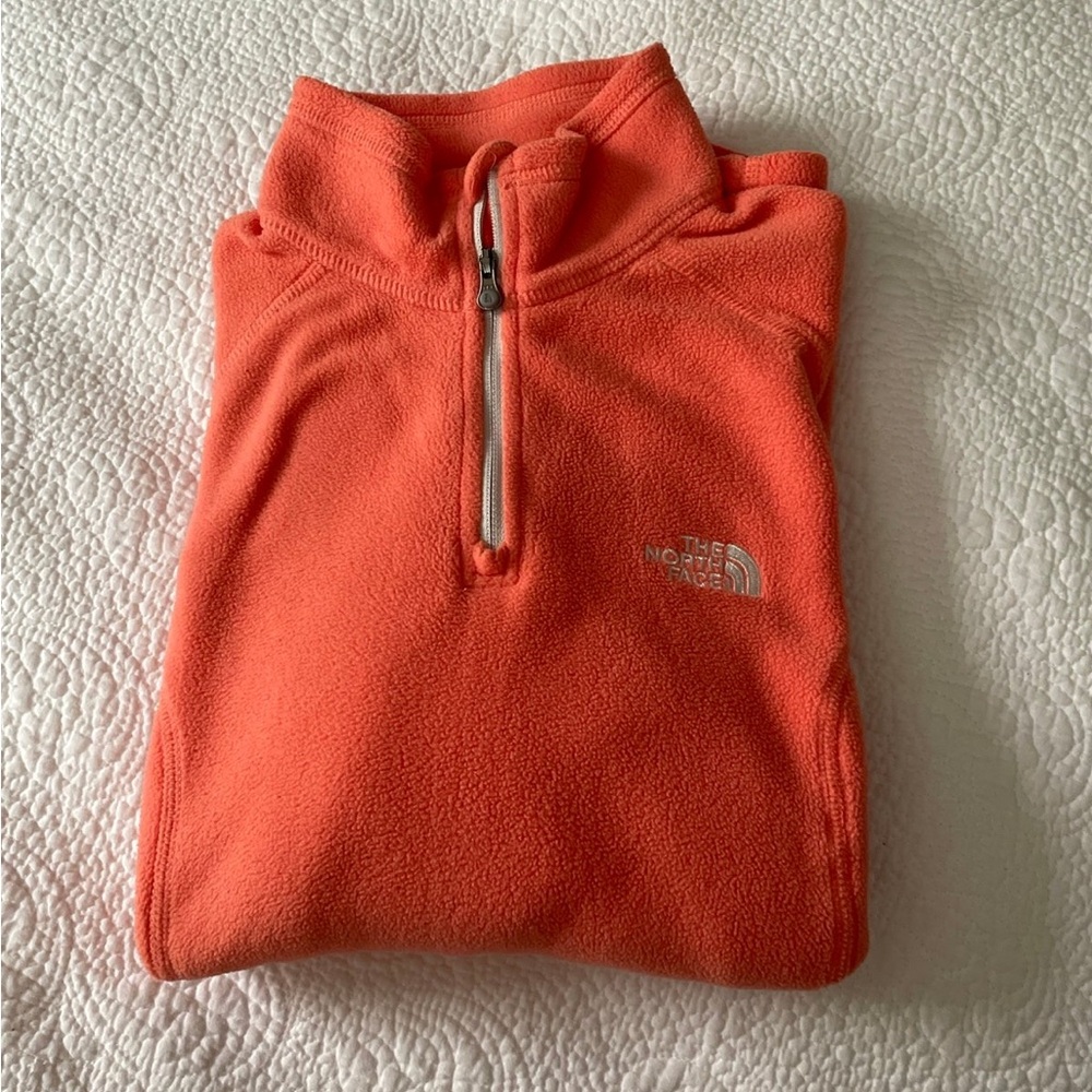 The North Face Vibrant Orange Half-Zip Fleece